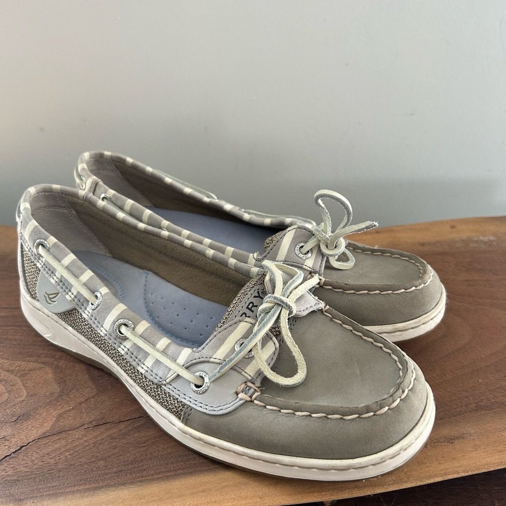 Sperry Women's Gray Top Sider Angelfish Boat Loafer Shoes